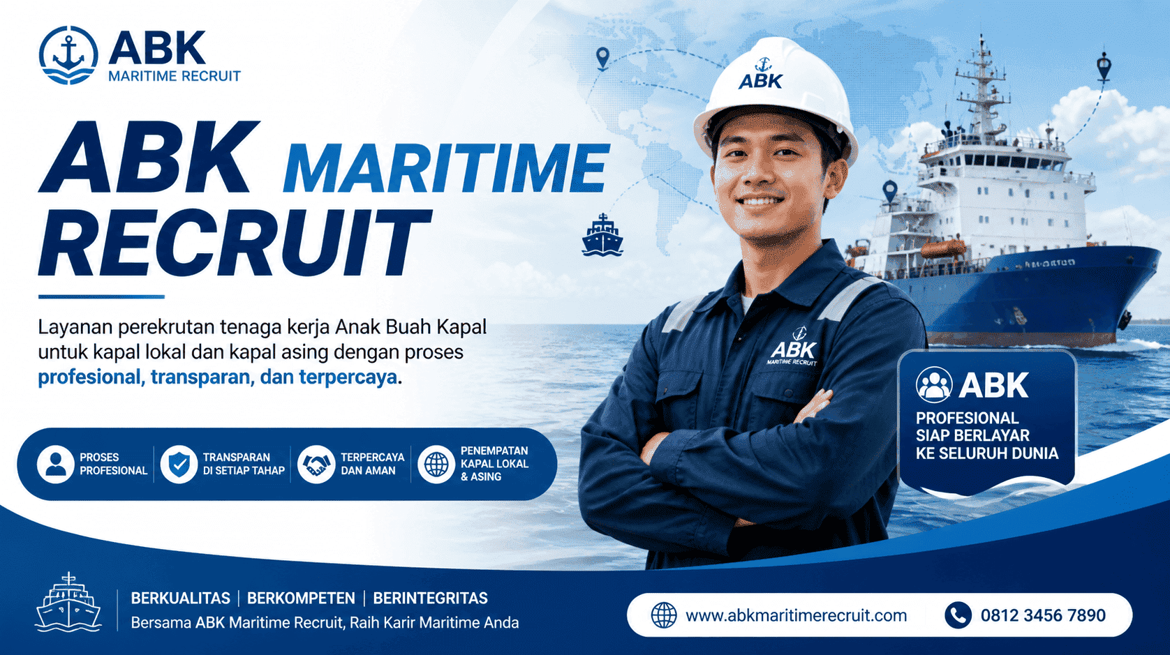 Lowongan ABK kapal lokal dan kapal asing